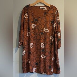 MASAI Copenhagen Copper Print Tunic Dress Size Large